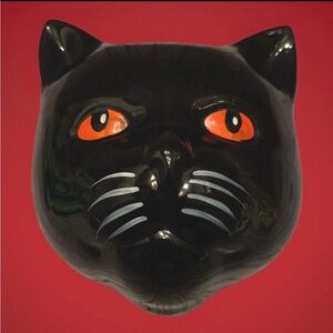 Vtg Black Cat Musical Trinket Box Plays Cats Theme "Memory" MSR Imports Taiwan